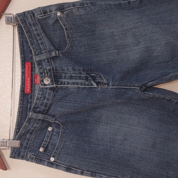 COSMO POLITAN JEANS SLIGHTLY  USED BEJEWELED SIZE 6 COLOR BLUE - Picture 5 of 14